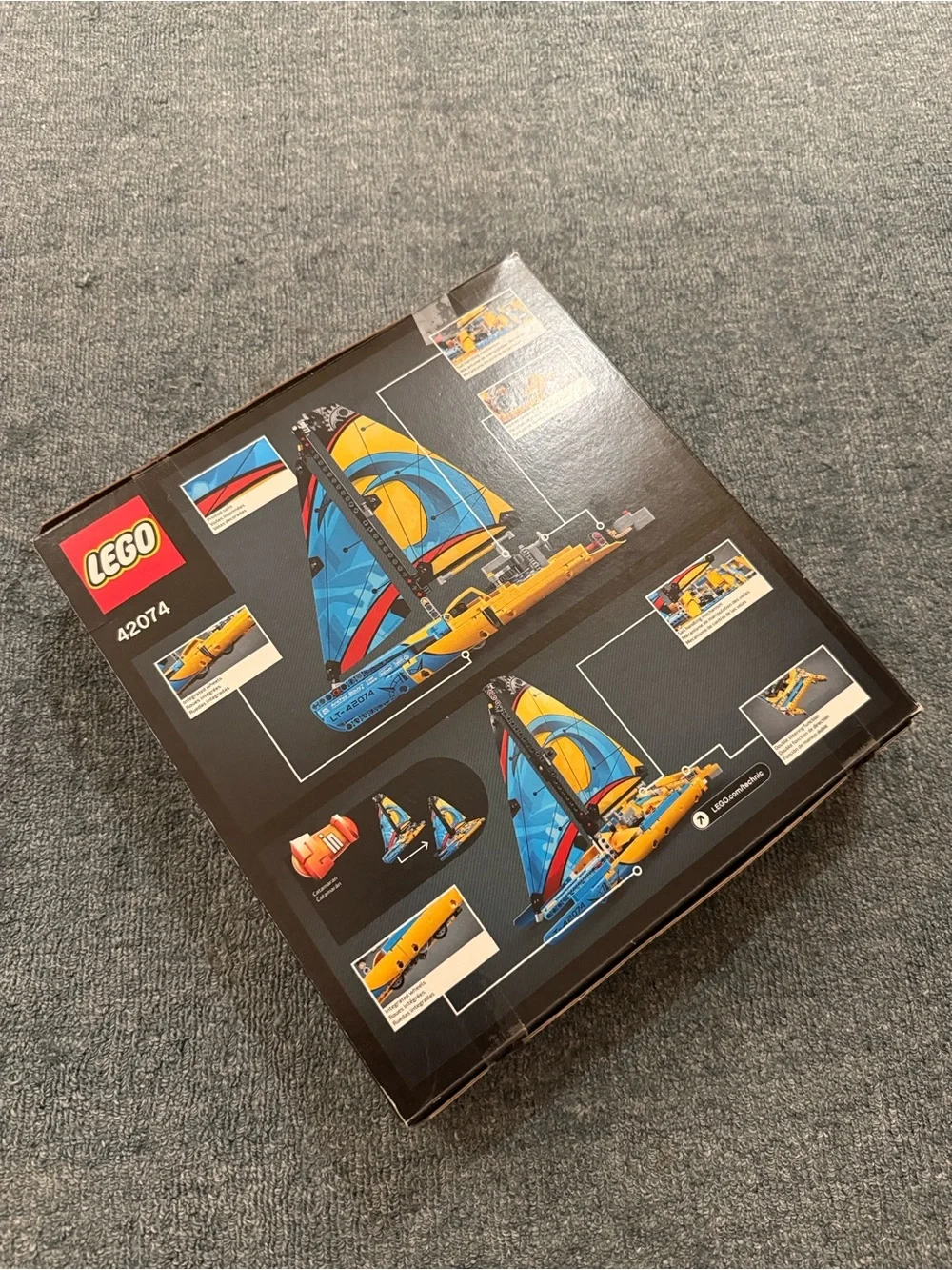 LEGO 42074 New in Box Technic Racing Yacht Building Set - Blue & Yellow